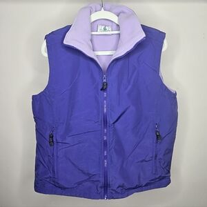 Maine Classics Purple Fleece Lined Vest with Pockets Size Large